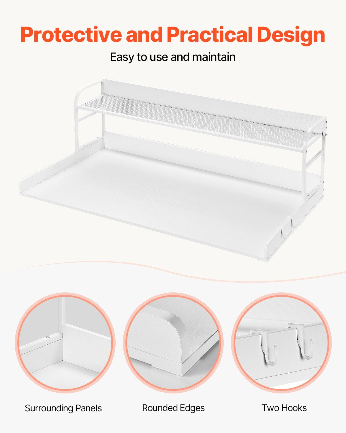 Table Linen & Kitchen Towels: VEVOR Washer Dryer Countertop with Shelf 54"x27" Wooden Washer Dryer Cover White
