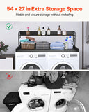 Audio Accessories: VEVOR Washer Dryer Countertop with Shelf 54"x27" Wooden Washer Dryer Cover Black