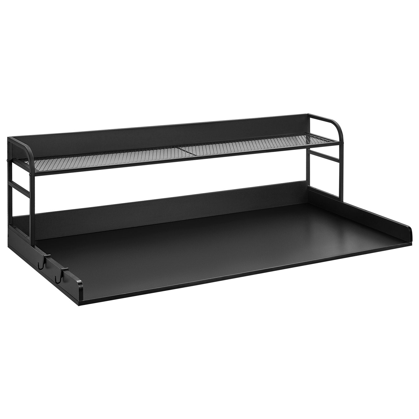 Audio Accessories: VEVOR Washer Dryer Countertop with Shelf 54"x27" Wooden Washer Dryer Cover Black