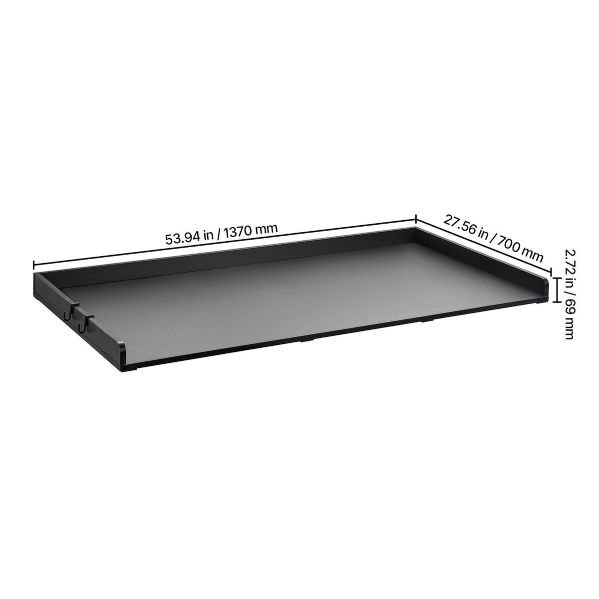 Washer Dryer Countertop, 54" x 27" Wooden Washer and Dryer Countertop, Water-Resistant Laundry Machine Topper Cover with Anti-Slip Pads, for Laundry Room Organization and Storage, Black
