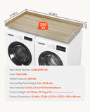 Mattress Toppers: VEVOR Washer Dryer Countertop, 54" x 27" Wooden Washer and Dryer Countertop, Water-Resistant Laundry Machine Topper Cover with Anti-Slip Pads, for Laundry Room Organization and Storage, Oak
