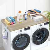 Mattress Toppers: VEVOR Washer Dryer Countertop, 54" x 27" Wooden Washer and Dryer Countertop, Water-Resistant Laundry Machine Topper Cover with Anti-Slip Pads, for Laundry Room Organization and Storage, Oak