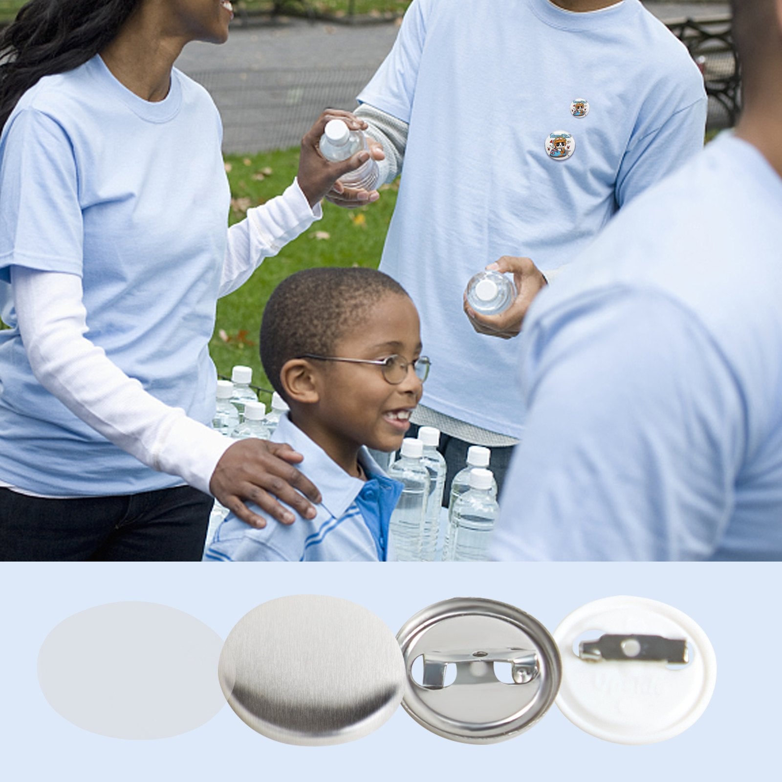 Automotive Repair & Speciality Tools: VEVOR 1" 25mm Button Badge Parts Supplies for Button Maker Machine 500 Sets