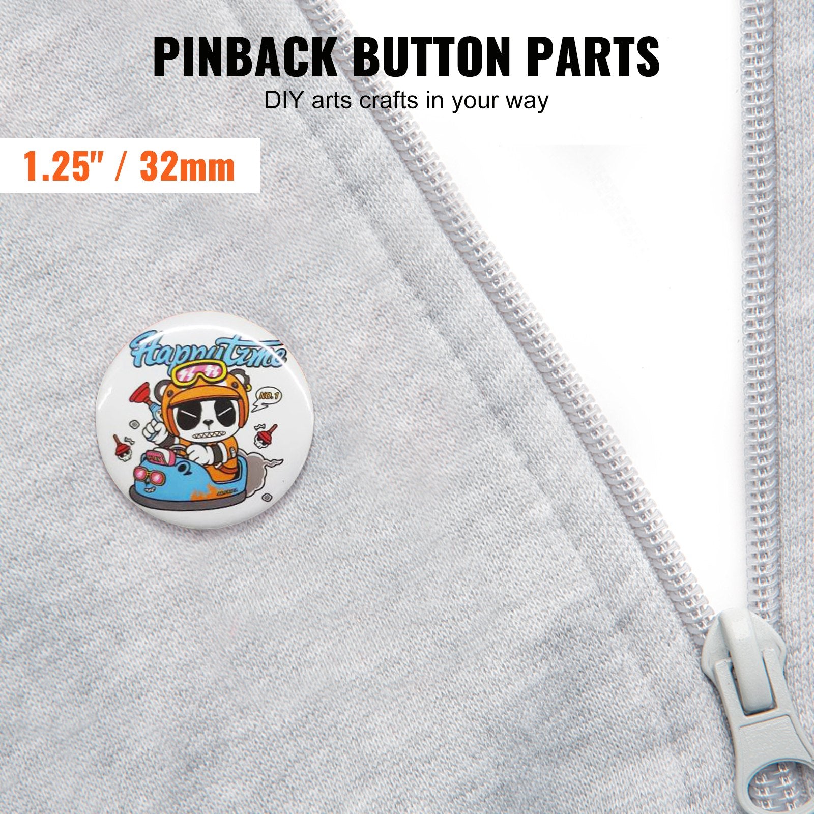 Automotive Repair & Speciality Tools: VEVOR 1.25" 32mm Button Badge Parts Supplies for Button Maker Machine 500 Sets