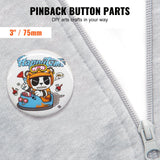 Automotive Repair & Speciality Tools: VEVOR 3" 75mm Button Badge Parts Supplies for Button Maker Machine 200 Sets