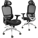 Office & Desk Chairs: VEVOR Mesh Office Chair, Adjustable High Back Desk Chair with Mesh Seat, Angle and Height Adjustable Home Office Chair with Lumbar and Head Support, Swivel Computer Task Chair