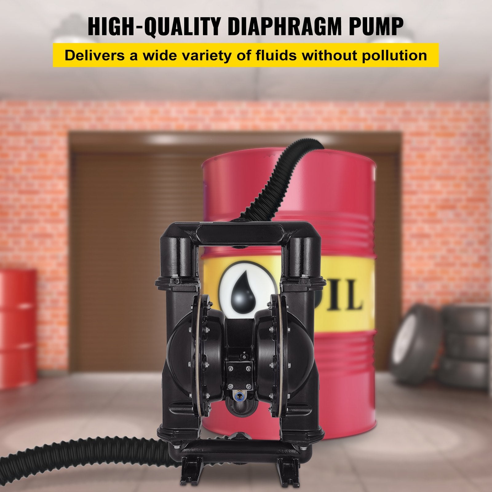 Automotive Repair & Speciality Tools: VEVOR 75 GPM Air-Operated Double Diaphragm Pump 2 Inch Inlet And Outlet