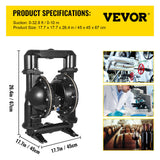 Automotive Repair & Speciality Tools: VEVOR 75 GPM Air-Operated Double Diaphragm Pump 2 Inch Inlet And Outlet