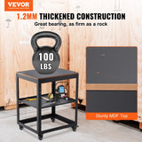 Work Benches: VEVOR Planer Stand, 100 lbs / 45 kg heavy loads, Three-Gear Height Adjustable Thickness Planer Table,with 4 Stable Casters & Storage Space, for most planers, saws, bench-top machines, power tools