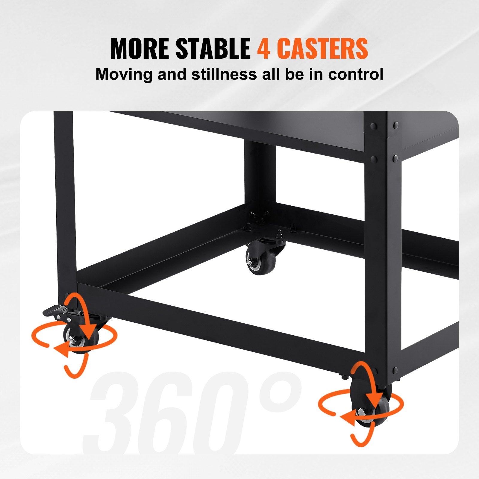 Work Benches: VEVOR Planer Stand, 100 lbs / 45 kg heavy loads, Three-Gear Height Adjustable Thickness Planer Table,with 4 Stable Casters & Storage Space, for most planers, saws, bench-top machines, power tools