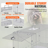 Animal Traps: VEVOR Live Animal Cage Trap, 50" x 20" x 26" Humane Cat Trap Galvanized Iron, Folding Animal Trap with Handle for Stray Dogs, Armadillos, Raccoons, Marmots, Foxes
