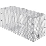 Animal Traps: VEVOR Live Animal Cage Trap, 50" x 20" x 26" Humane Cat Trap Galvanized Iron, Folding Animal Trap with Handle for Stray Dogs, Armadillos, Raccoons, Marmots, Foxes