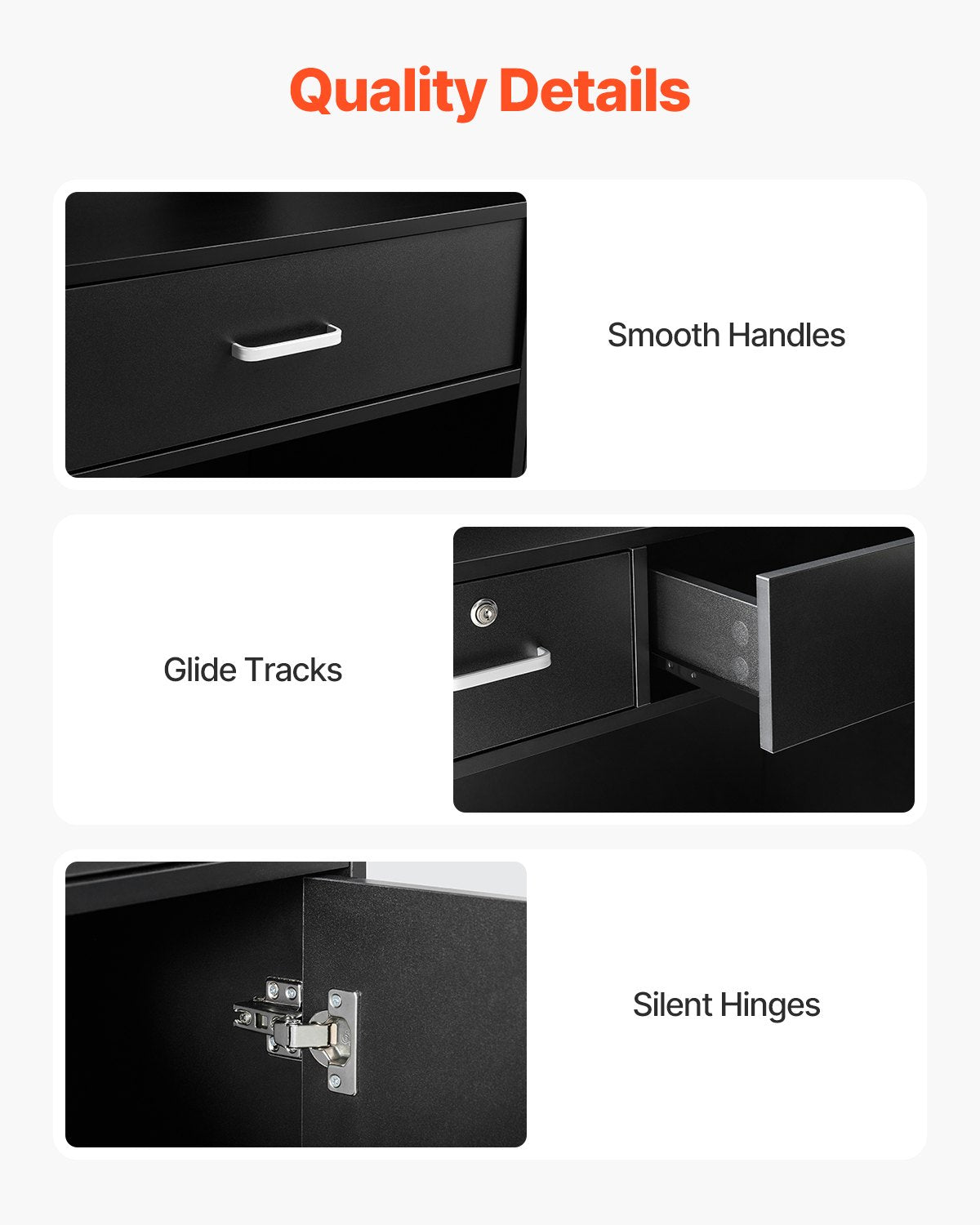 Calendars, Organisers & Planners: VEVOR Reception Desk, 1200 x 480 x 1100 mm Rectangular Front Counter Table, Office Reception Counter with Lockable Drawer and Storage Cabinet, for Checkout, Lobby, Beauty Salon and Office, Black