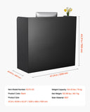 Calendars, Organisers & Planners: VEVOR Reception Desk, 1200 x 480 x 1100 mm Rectangular Front Counter Table, Office Reception Counter with Lockable Drawer and Storage Cabinet, for Checkout, Lobby, Beauty Salon and Office, Black