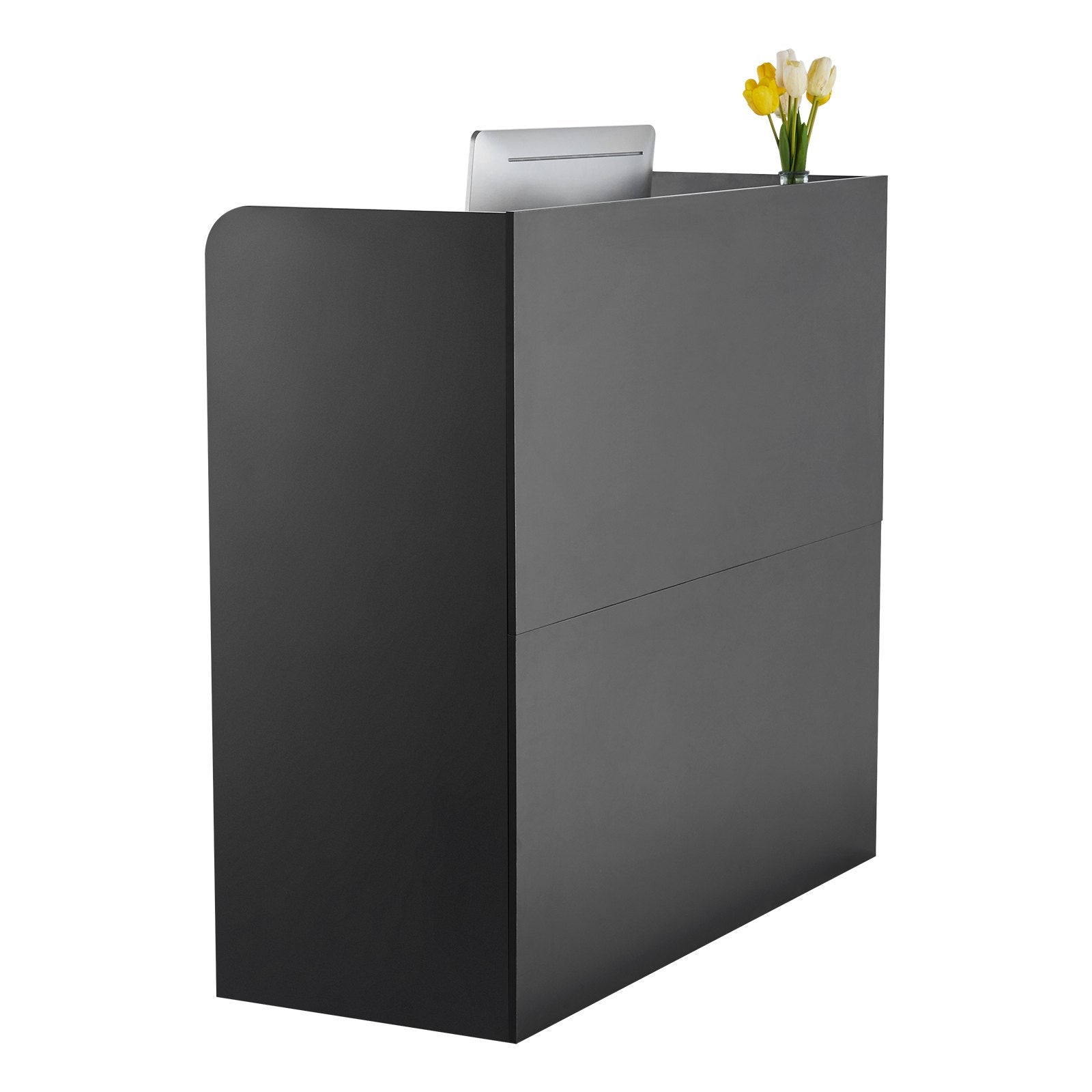 Calendars, Organisers & Planners: VEVOR Reception Desk, 1200 x 480 x 1100 mm Rectangular Front Counter Table, Office Reception Counter with Lockable Drawer and Storage Cabinet, for Checkout, Lobby, Beauty Salon and Office, Black