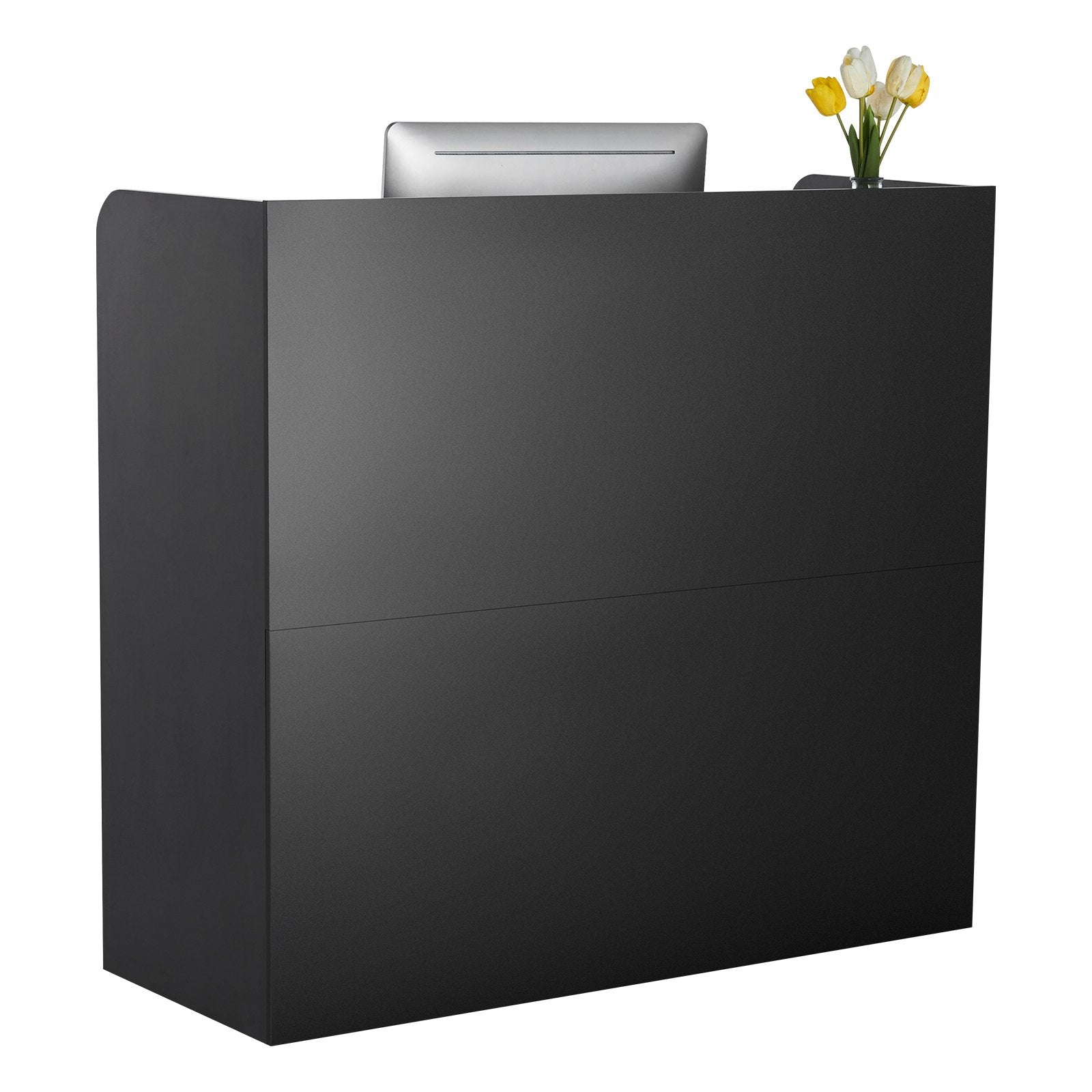 Calendars, Organisers & Planners: VEVOR Reception Desk, 1200 x 480 x 1100 mm Rectangular Front Counter Table, Office Reception Counter with Lockable Drawer and Storage Cabinet, for Checkout, Lobby, Beauty Salon and Office, Black