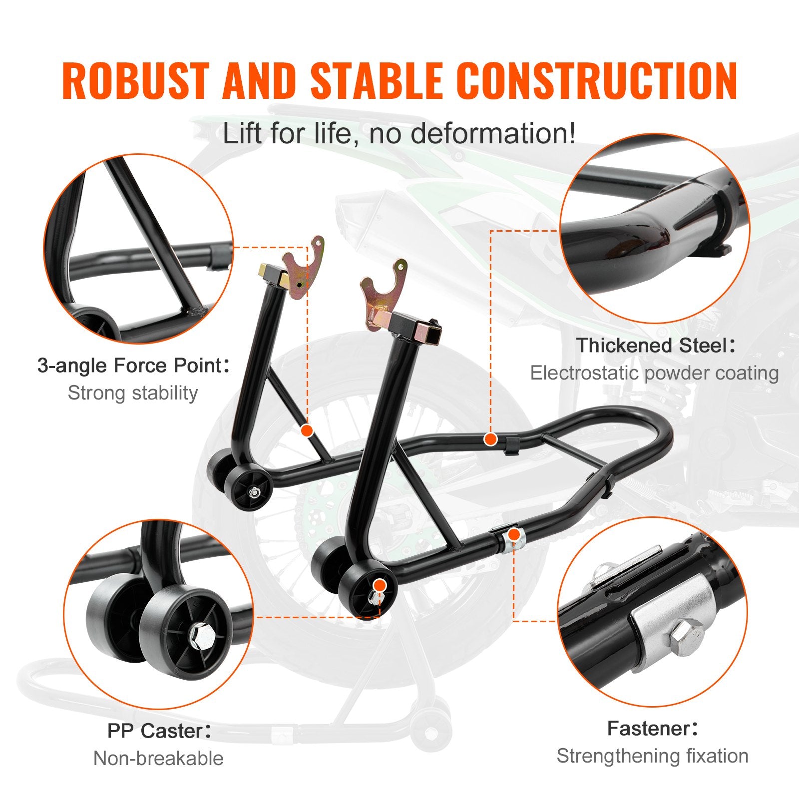 Bicycle Stands & Storage: VEVOR Motorcycle Bike Stand Rear 850 LBS Forklift Spoolift Paddock Swingarm Lift