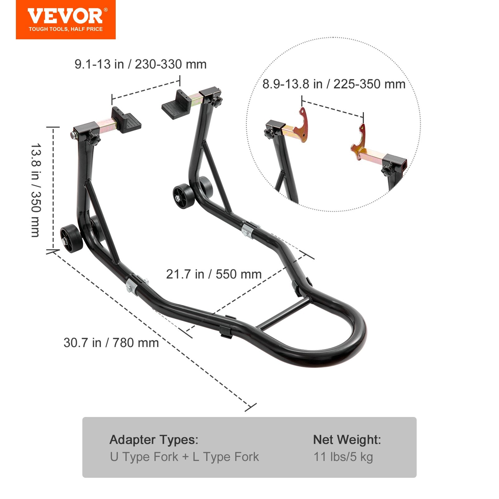 Bicycle Stands & Storage: VEVOR Motorcycle Bike Stand Rear 850 LBS Forklift Spoolift Paddock Swingarm Lift
