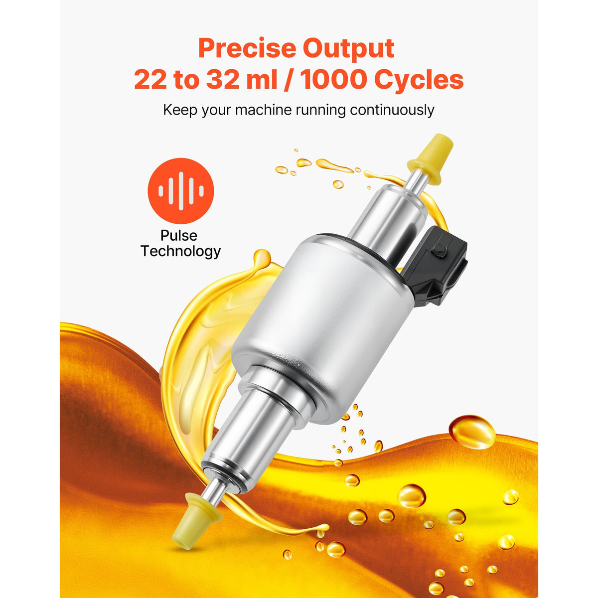 Diesel Heater Fuel Pump, 12/24V DC Car Air Heater Diesel Fuel Dosing Pump, 22 to 32ML Air Diesels Parking Heaters Pumps Fits for 2KW 5KW 8KW Diesels Heaters, Quiet Design, Pulse Technology