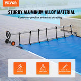 Pool Covers & Accessories: VEVOR Pool Cover Reel, Aluminum Solar Cover Reel 22 ft, Inground Swimming Pool Cover Reel Set with Rubber Wheels and Sandbags, Fits for 5-22 ft Width Swimming Pools