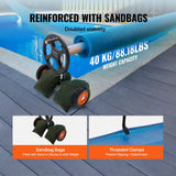 Pool Covers & Accessories: VEVOR Pool Cover Reel, Aluminum Solar Cover Reel 22 ft, Inground Swimming Pool Cover Reel Set with Rubber Wheels and Sandbags, Fits for 5-22 ft Width Swimming Pools