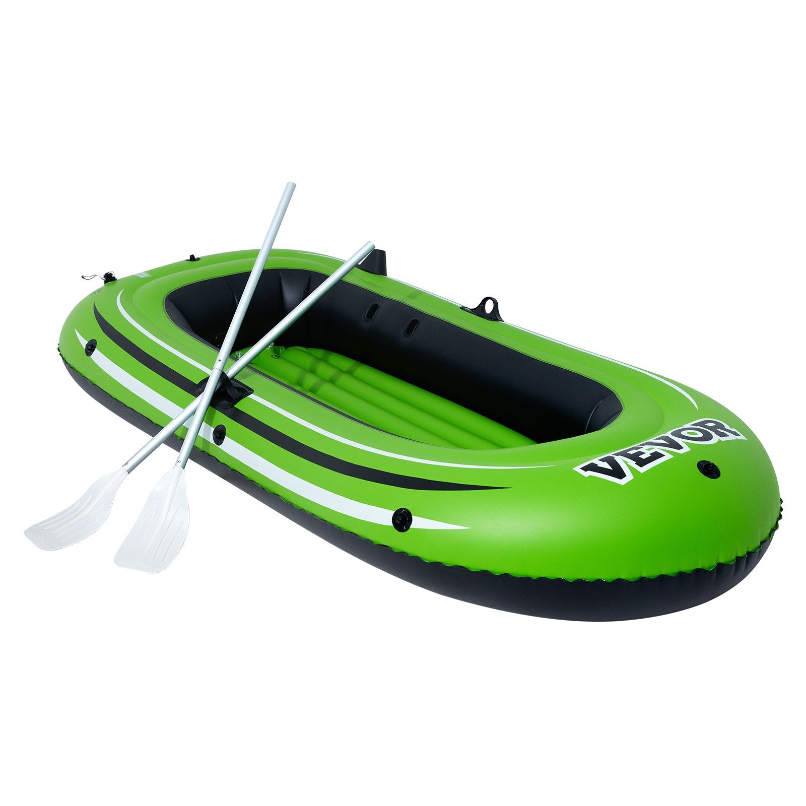 Boating Accessories: VEVOR Inflatable Boat, 2-Person Inflatable Fishing Boat, Strong PVC Portable Boat Raft Kayak, Includes 1158 mm Aluminum Oars, High-Output Pump and Fishing Rod Holders, 227 kg Capacity for Adults, Kids