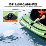 Boating Accessories: VEVOR Inflatable Boat, 2-Person Inflatable Fishing Boat, Strong PVC Portable Boat Raft Kayak, Includes 1158 mm Aluminum Oars, High-Output Pump and Fishing Rod Holders, 227 kg Capacity for Adults, Kids