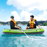 Boating Accessories: VEVOR Inflatable Boat, 2-Person Inflatable Fishing Boat, Strong PVC Portable Boat Raft Kayak, Includes 1158 mm Aluminum Oars, High-Output Pump and Fishing Rod Holders, 227 kg Capacity for Adults, Kids