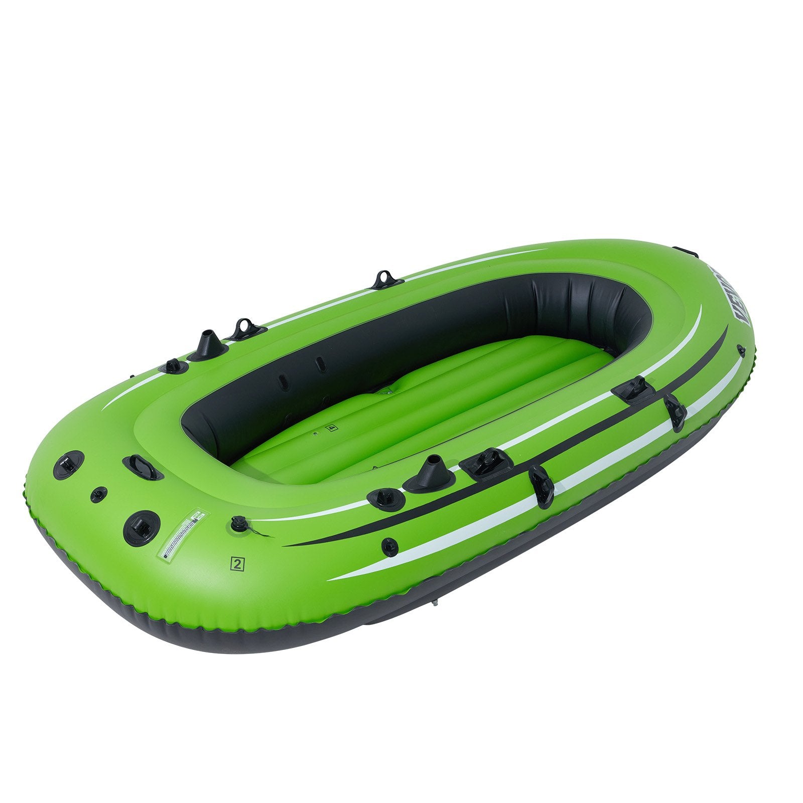 Boating Accessories: VEVOR Inflatable Boat, 4-Person Inflatable Fishing Boat, Strong PVC Portable Boat Raft Kayak, 1158mm Aluminum Oars, High-Output Pump, Fishing Rod Holders, and 2 Seats, 1100 lb Capacity for Adults Kids
