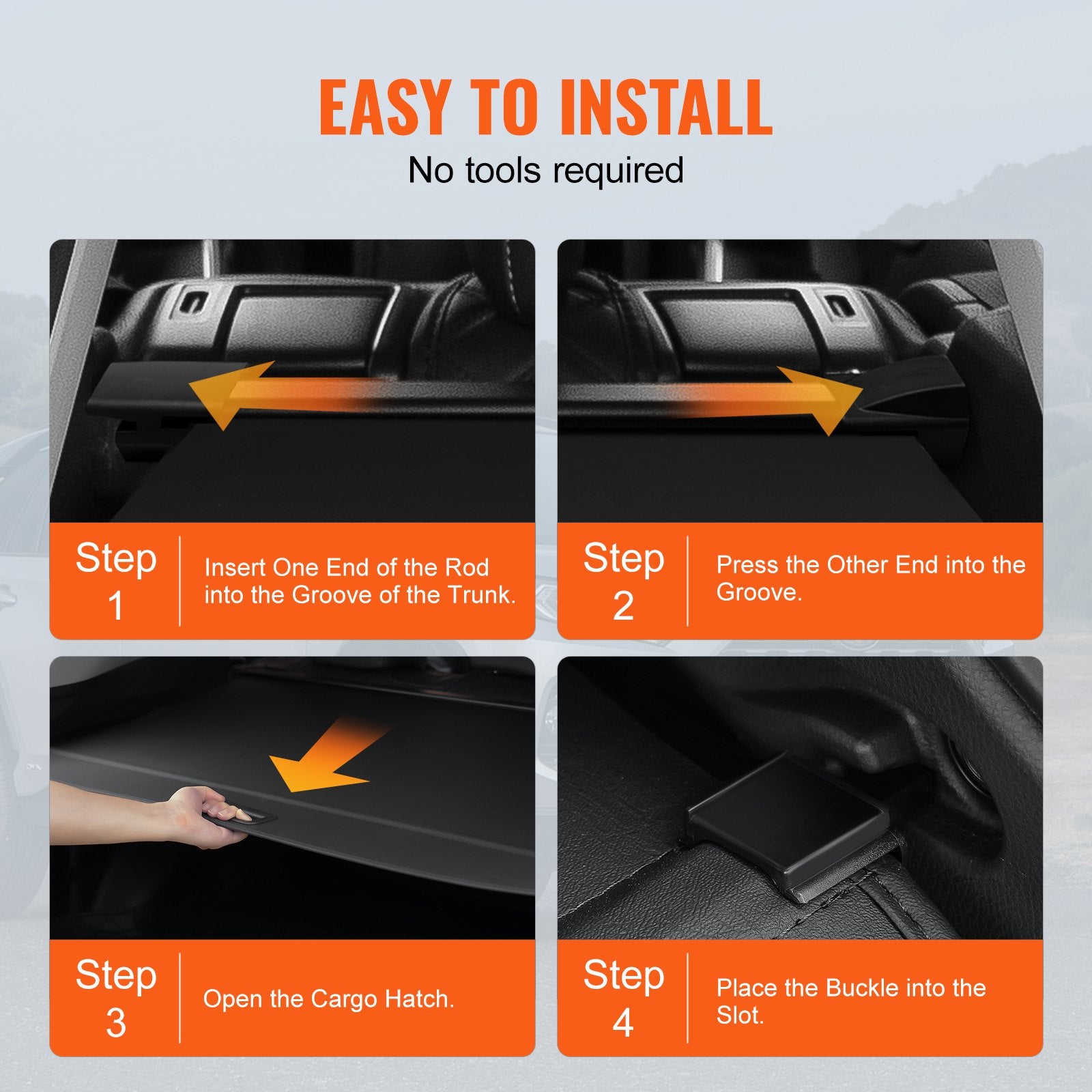 Automotive Parts: VEVOR Retractable Cargo Cover for Jeep Grand Cherokee 2 Row 2022-2024 OEM Design
