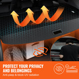 Automotive Gauges: VEVOR Retractable Cargo Cover for Toyota, Upgraded Waterproof Trunk Cover Security Shield Shade for Toyota RAV4 2019-2025 5-Seater, UV Resistant Rear Trunk Cover, Aluminum Alloy & PVC Leather Texture