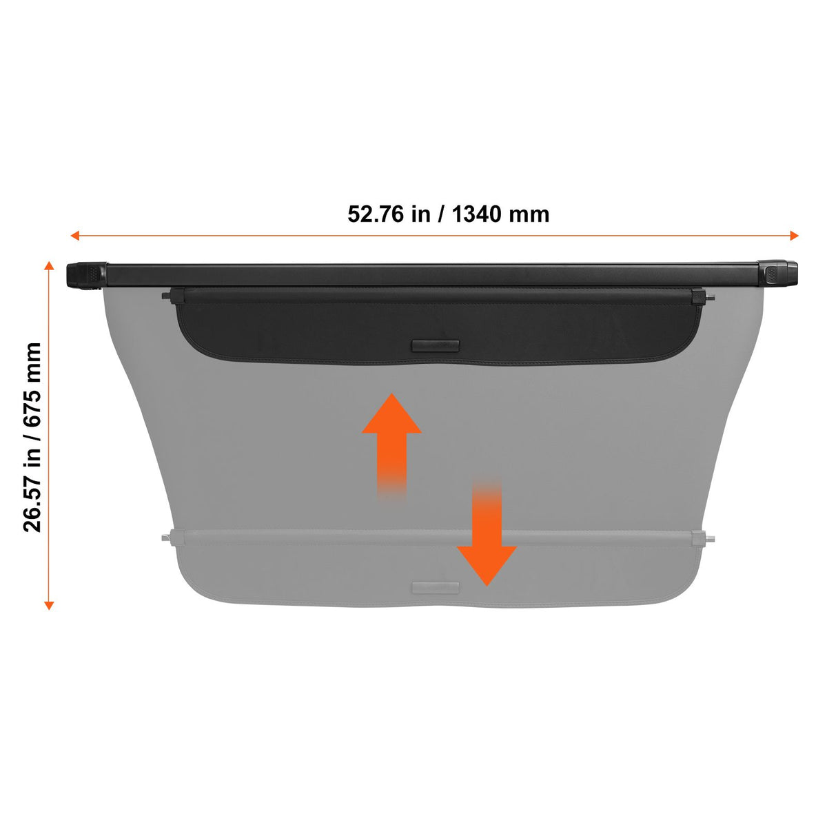 Retractable Cargo Cover for Honda, Upgraded Waterproof Trunk Cover Security Shield Shade for Honda CRV 2023-2025 5-Seater, UV Resistant Rear Trunk Cover with Aluminum Alloy & PVC Leather Texture