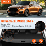 Automotive Parts: VEVOR Retractable Cargo Cover for GMC Terrain + Chevrolet Equinox 2018-2024