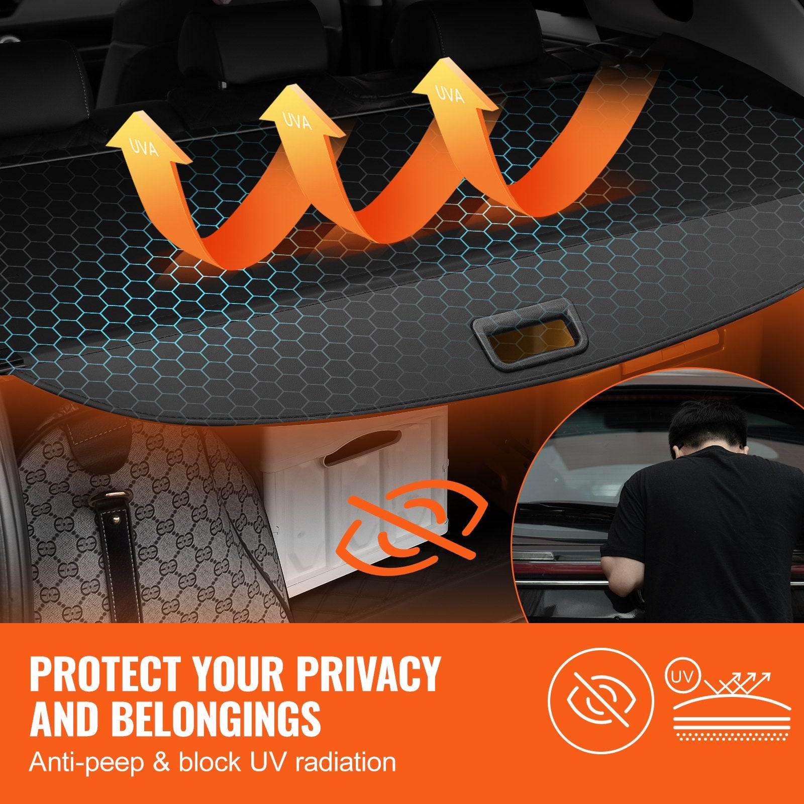 Automotive Parts: VEVOR Retractable Cargo Cover for GMC Terrain + Chevrolet Equinox 2018-2024