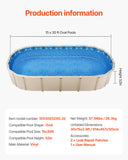 Swimming Pools: VEVOR Oval Pool Liner 15x30ft Unibead Style Pool Liner 52in Wall Height