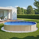 Swimming Pools: VEVOR Oval Pool Liner 15x30ft Unibead Style Pool Liner 52in Wall Height