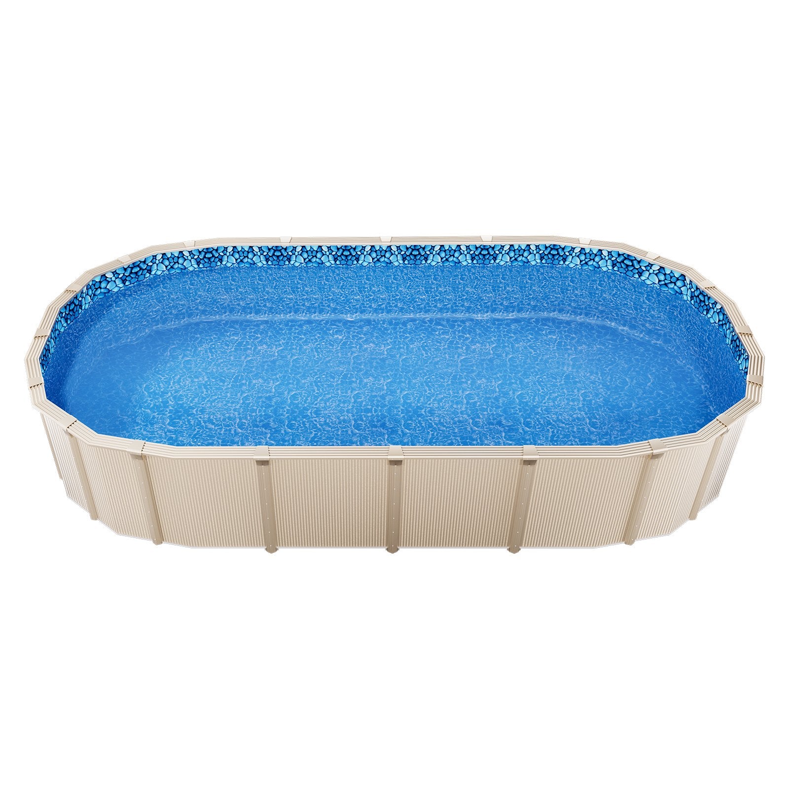 Swimming Pools: VEVOR Oval Pool Liner 15x30ft Unibead Style Pool Liner 52in Wall Height