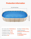 Swimming Pools: VEVOR Oval Pool Liner 15x30ft Overlap Style Pool Liner 54in Wall Height