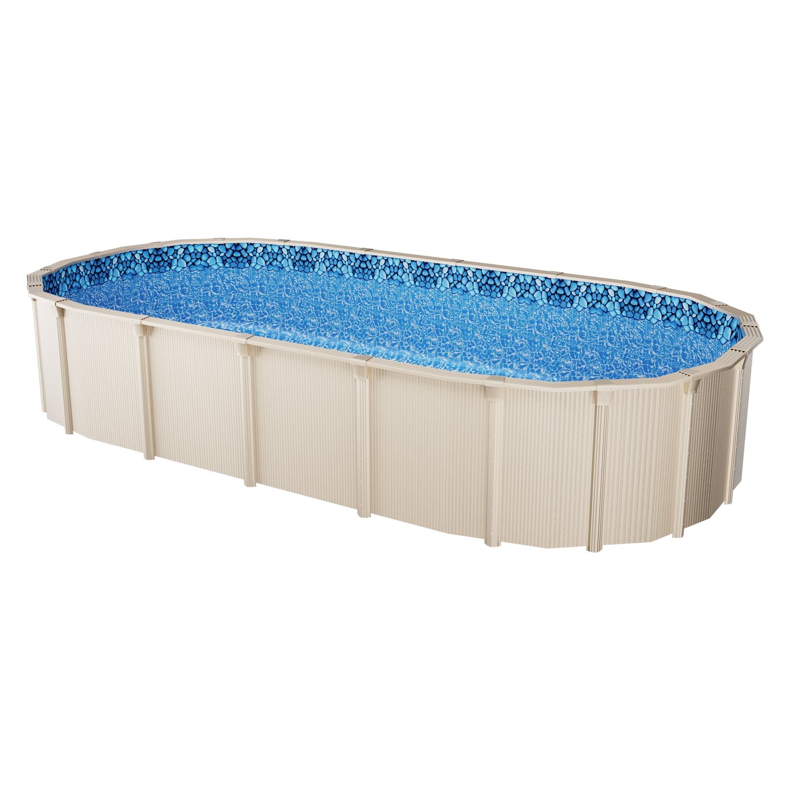 Oval Pool Liner 15x30ft Overlap Style Pool Liner 54in Wall Height