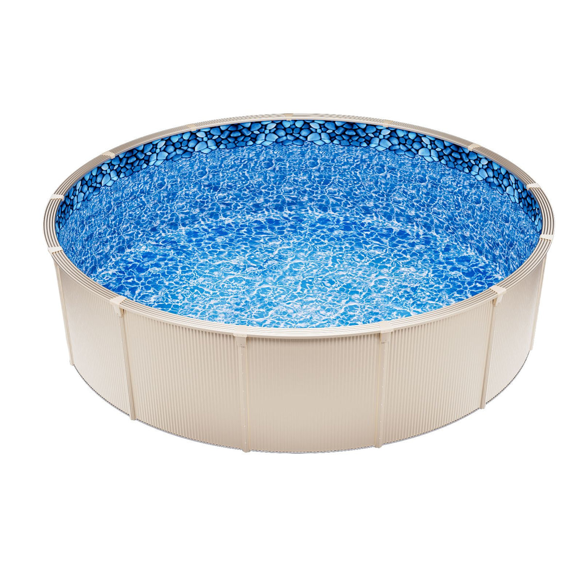 18-ft Round Above Ground Pool Liner, Overlap Pool Liners, Standard Gauge Vinyl, 48-to-54inch Wall Height, Designed for Steel Sided Above-Ground Swimming Pools