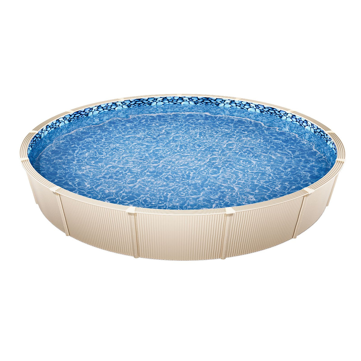 21-ft Round Above Ground Pool Liner, Unibead Pool Liners, Standard Gauge, 52inch Wall Height, Designed for Steel Sided Above-Ground Swimming Pools