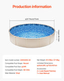 Swimming Pools: VEVOR Round Pool Liner 24ft Overlap Style Pool Liner 54in Wall Height