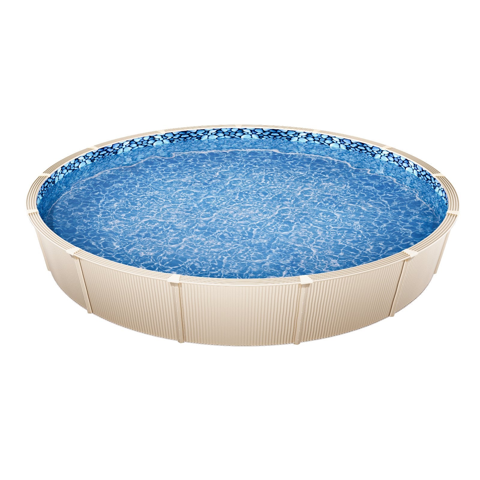 Swimming Pools: VEVOR Round Pool Liner 24ft Overlap Style Pool Liner 54in Wall Height