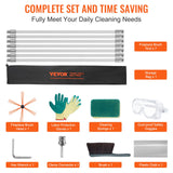 Fire Pit Accessories: VEVOR 7 m Chimney Sweep Kit, w/ 7 Reinforced Nylon Flexible Rods, Ergonomic Chimney Cleaning Brush, 360-Degree Brush Chimney Cleaner, Rich Accessories for Fireplace Flue Home Use Fits most Pipes