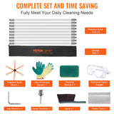 Fire Pit Accessories: VEVOR 9 m Chimney Sweep Kit, w/ 9 Reinforced Nylon Flexible Rods, Ergonomic Chimney Cleaning Brush, 360-Degree Brush Chimney Cleaner, Rich Accessories for Fireplace Flue Home Use Fits most Pipes