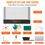 Fire Pit Accessories: VEVOR 12 m Chimney Sweep Kit, w/ 12 Reinforced Nylon Flexible Rods, Ergonomic Chimney Cleaning Brush, 360-Degree Brush Chimney Cleaner, Rich Accessories for Fireplace Flue Home Use Fits most Pipes
