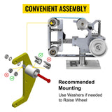 Saw Accessories: VEVOR Belt Grinder 2" x 72" Wheel Set, Belt Knife Grinder Wheel Set, Aluminum Belt Grinder Wheel Crowned for Knife Grinder with 4" Drive Wheel (0.94" Bore), 3" Tracking Wheel and 2 x 2" Idler Wheels