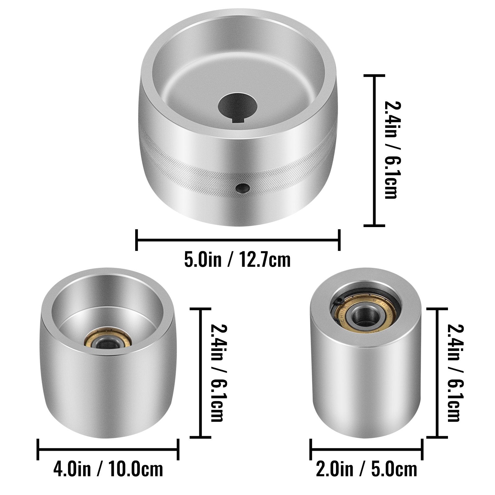Tool Sockets: VEVOR Belt Knife Grinder 2"x72" Wheel Set 5" Drive 5/8" Bore 4" Track 2" Idler