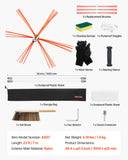 Vitamins & Supplements: VEVOR Chimney Sweep Kit, 7m Maximum Extendable Length Chimney Brush, Chimneys Cleaning Kit with Bristle Replacements & Goggles, 90° Bendable Fireplace Cleaning Tool, for Square, Rectangle Chimneys