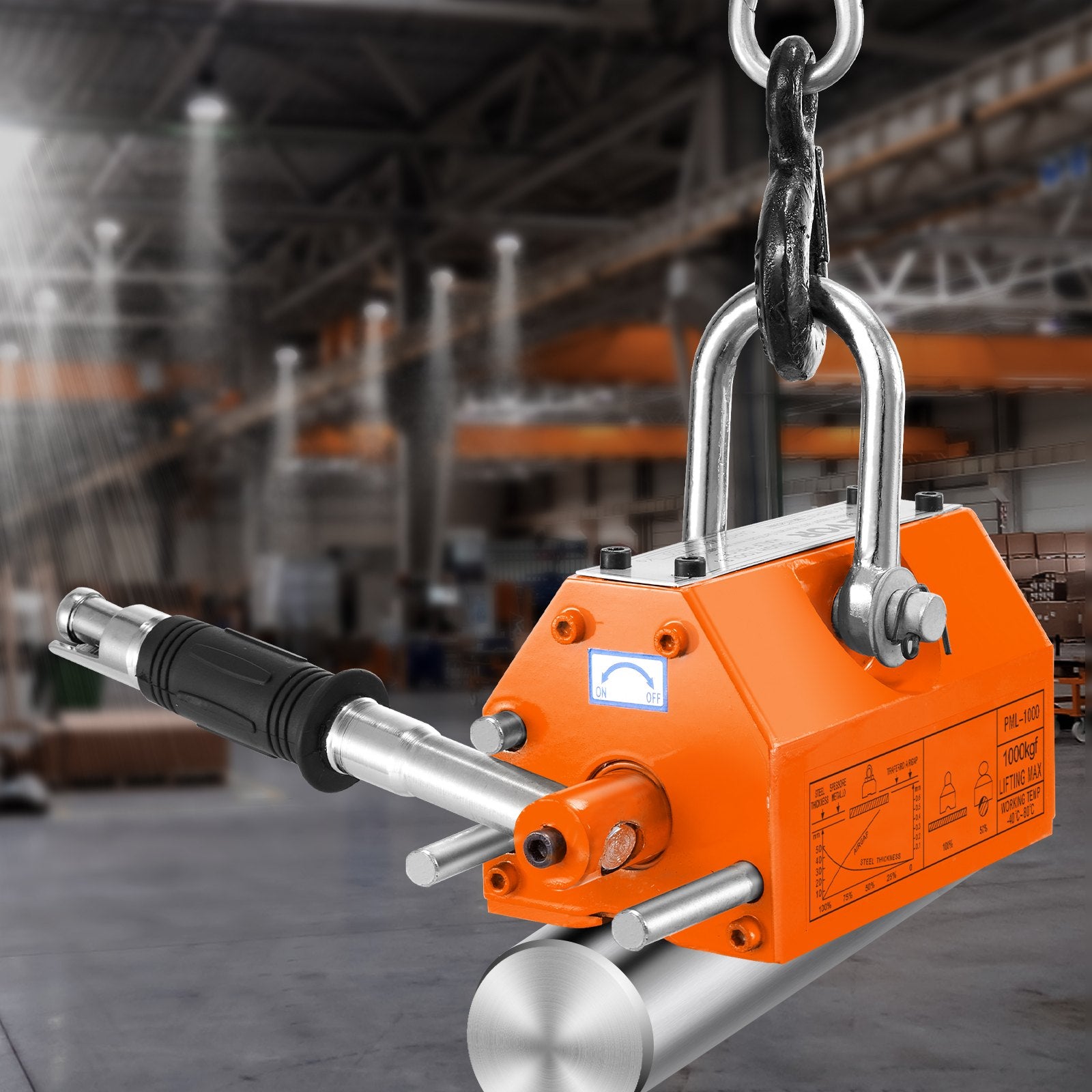 Building Toys: VEVOR Magnetic Lifter, 1000kg Pulling Capacity, 2.5 Safety Factor, Neodymium & Steel, Lifting Magnet with Release, Permanent Lift Magnets, Heavy Duty Magnet for Hoist, Shop Crane, Block, Board